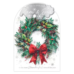 Prelude Platinum C75 Christmas Cards Mam & Dad 6pk