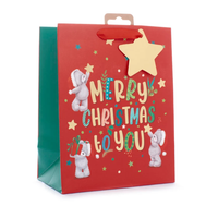 Gift Bag Bears W/Text Medium 12pk