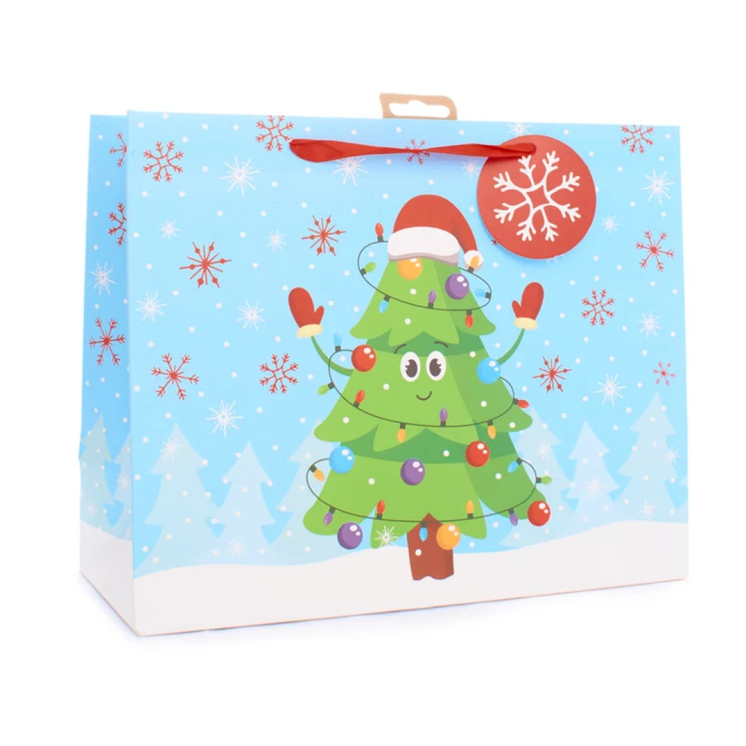 Gift Bag Christmas Tree Large Landscape 12pk