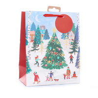 Gift Bag Winter Scene Medium 12pk