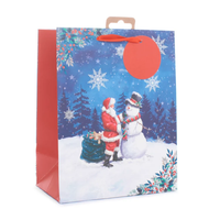 Gift Bag Santa & Snowman Extra Large 12pk