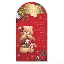 Prelude Platinum C55 Christmas Cards Wife 6pk - Tiger Feet Ireland
