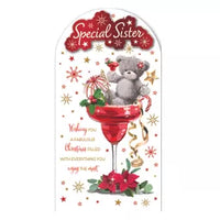 Prelude Platinum C55 Christmas Cards Sister 6pk - Tiger Feet Ireland