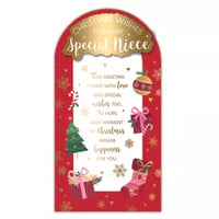 Prelude Platinum C55 Christmas Cards Niece 6pk - Tiger Feet Ireland