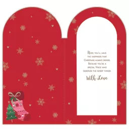 Prelude Platinum C55 Christmas Cards Niece 6pk - Tiger Feet Ireland