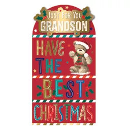 Prelude Platinum C55 Christmas Cards Grandson 6pk