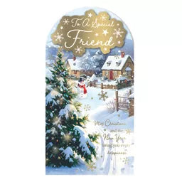 Prelude Platinum C55 Christmas Cards Friend 6pk