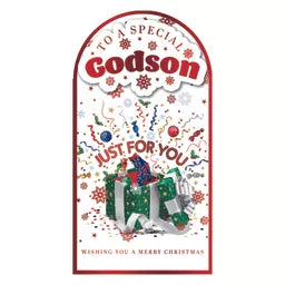 Prelude Platinum C55 Christmas Cards Godson 6pk