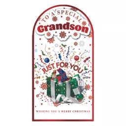 Prelude Platinum C55 Christmas Cards Grandson 6pk