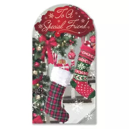 Prelude Platinum C55 Christmas Cards Friend 6pk