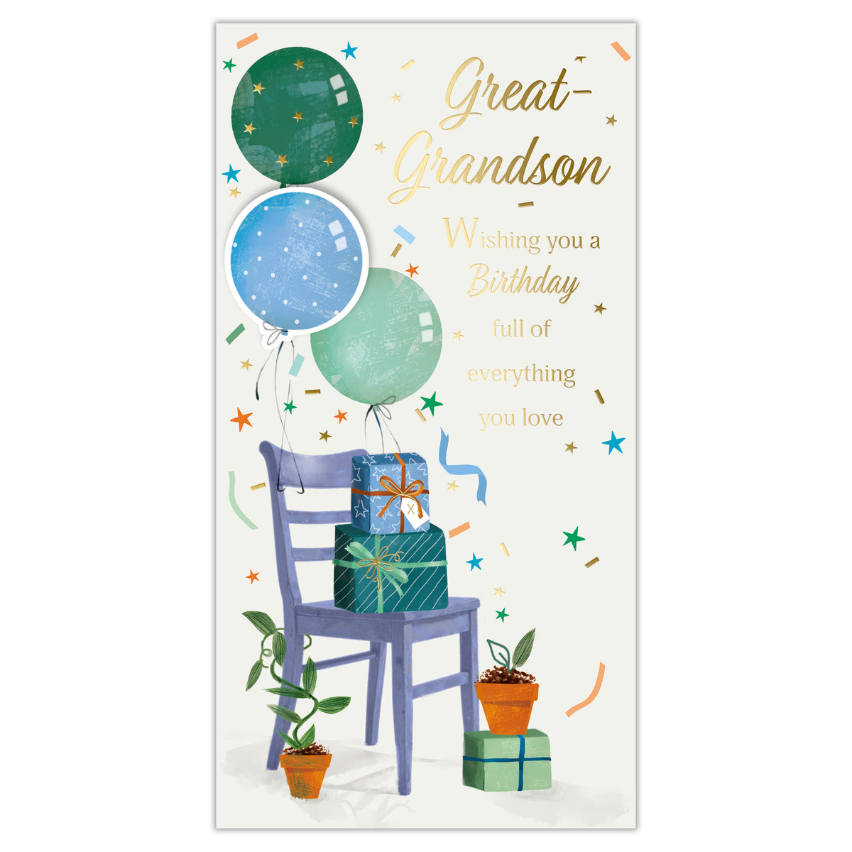 Prelude C55 Cards Birthday Great-Grandson 6pk - Tiger Feet Ireland