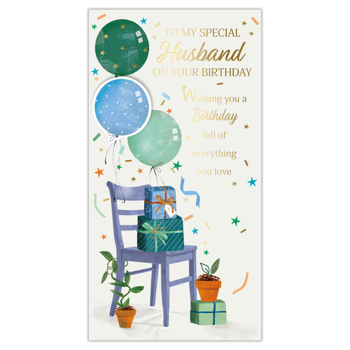 Prelude C55 Cards Birthday Husband 6pk - Tiger Feet Ireland