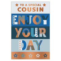 Prelude C75 Cards Birthday Cousin 6pk - Tiger Feet Ireland