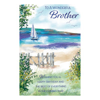 Prelude C75 Cards Birthday Brother 6pk - Tiger Feet Ireland