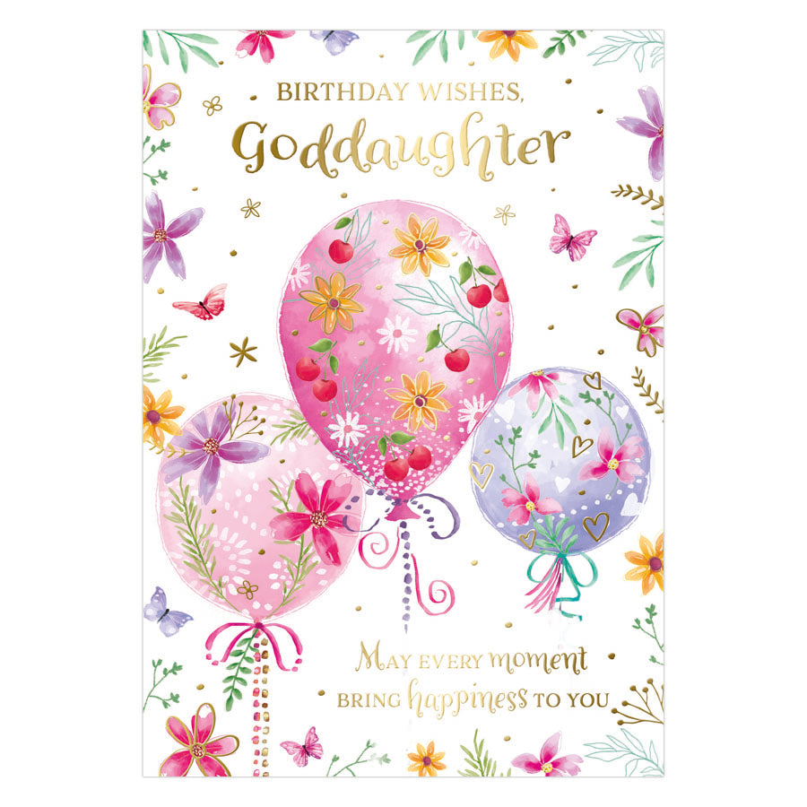 Prelude C50 Cards Birthday Goddaughter 6pk - Tiger Feet Ireland