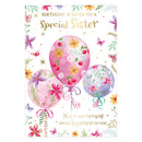 Prelude C50 Cards Birthday Sister 6pk - Tiger Feet Ireland