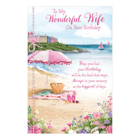 Prelude C75 Cards Birthday Wife 6pk - Tiger Feet Ireland