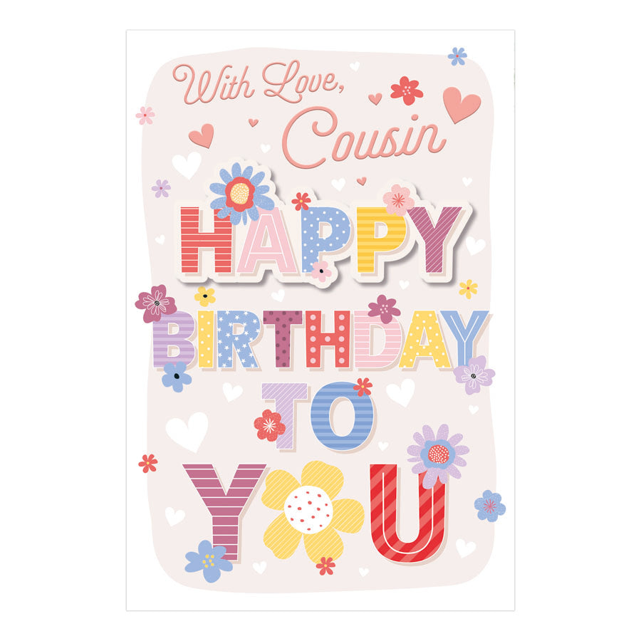 Prelude C75 Cards Birthday Cousin 6pk - Tiger Feet Ireland