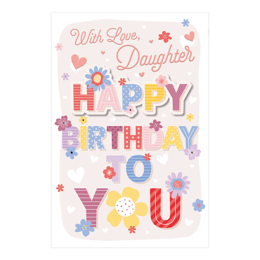 Prelude C75 Cards Birthday Daughter 6pk - Tiger Feet Ireland