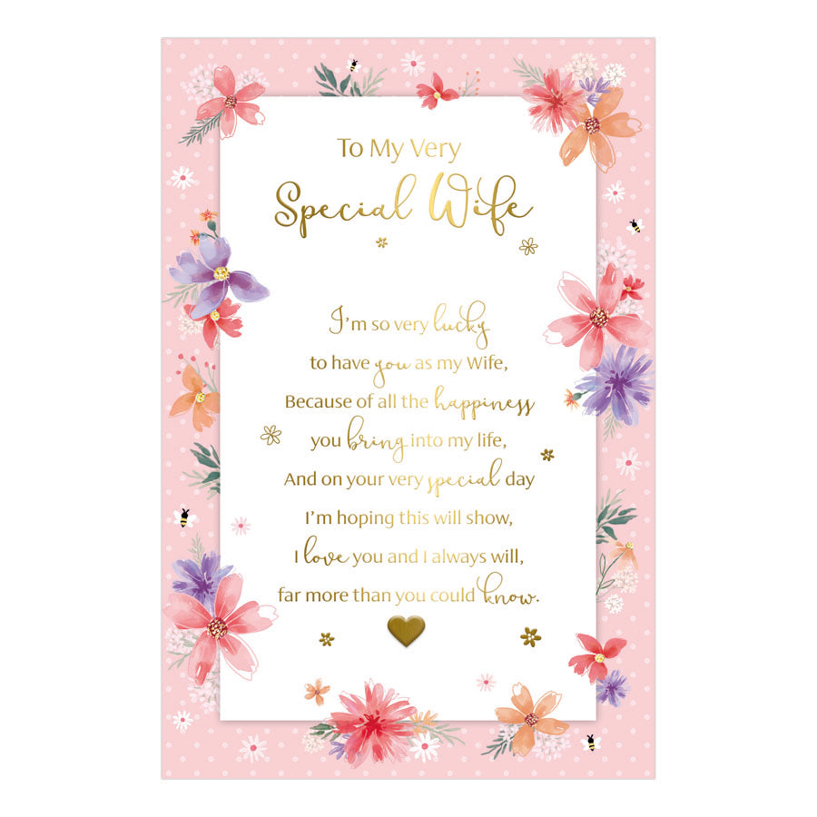 Prelude C75 Cards Birthday Wife 6pk - Tiger Feet Ireland