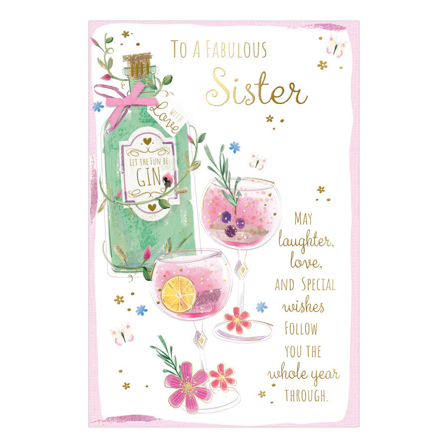 Prelude C75 Cards Birthday Sister 6pk - Tiger Feet Ireland