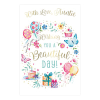 Prelude C75 Cards Birthday Auntie 6pk - Tiger Feet Ireland