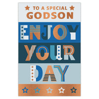 Prelude C75 Cards Birthday Godson 6pk - Tiger Feet Ireland