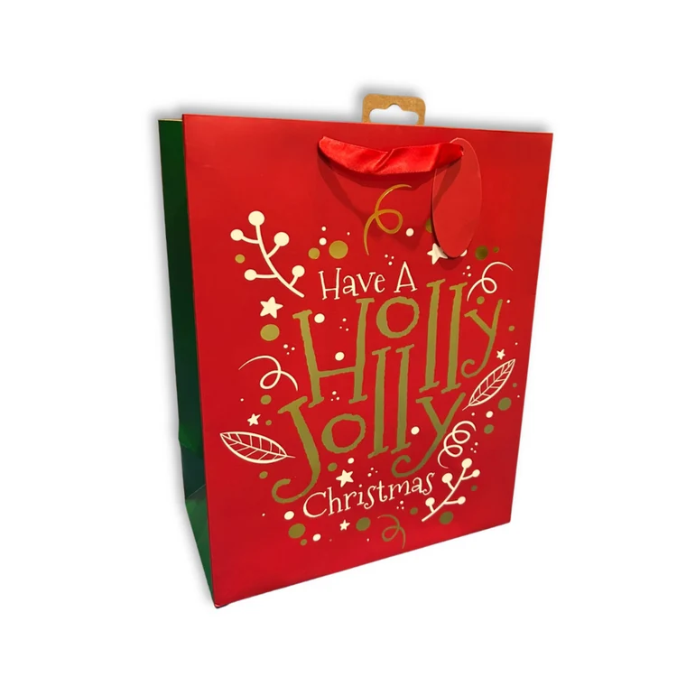 12pk Large Portrait Gift Bags Text