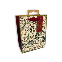 12pk Small Portrait Gift Bags Foliage