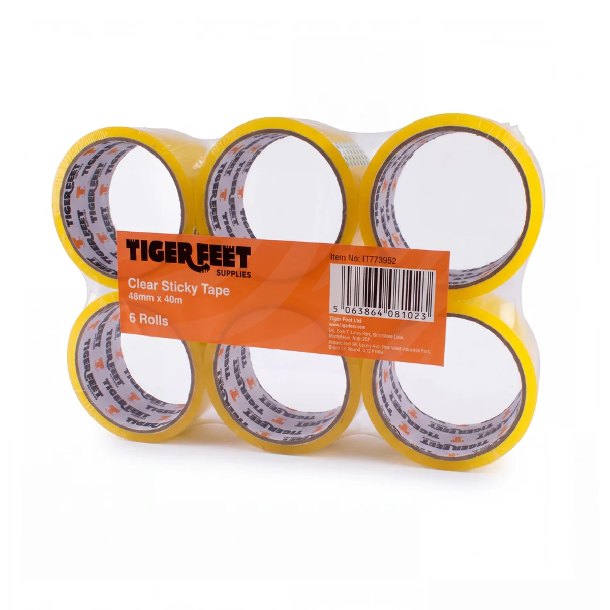 6pk Clear Sticky Tape 48mm x 40m