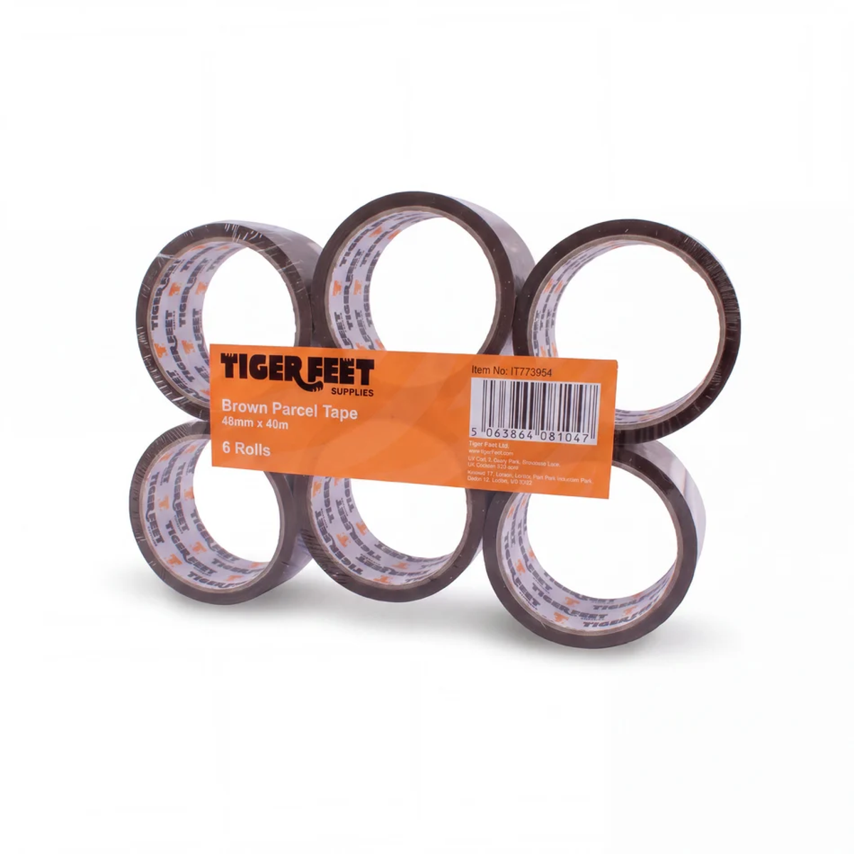 6pk Brown Parcel Tape 48mm x 40m