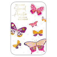 6pk Cards C75 Birthday Auntie - Tiger Feet Ireland