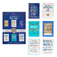 72pk (6x12) 12Pk Text Cards C50 Birthday - Tiger Feet Ireland
