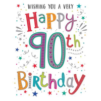 6pk Cards C50 Birthday Age 90 - Tiger Feet Ireland