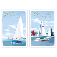 12pk Cards C50 Birthday Age 50 - Tiger Feet Ireland
