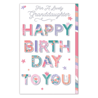 6pk Cards C375 Birthday Granddaughter - Tiger Feet Ireland