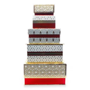 Gift Box Set Of 5 Red & Gold - Tiger Feet Ireland