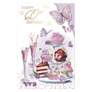 6pk Cards C75 Birthday Age 60 - Tiger Feet Ireland