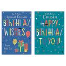 12pk Cards C50 Birthday Cousin - Tiger Feet Ireland