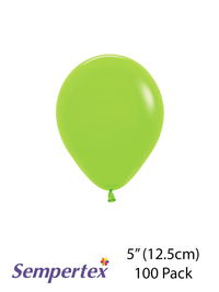 100ct Latex Balloons 5" Neon Green Sempertex - Tiger Feet Ireland