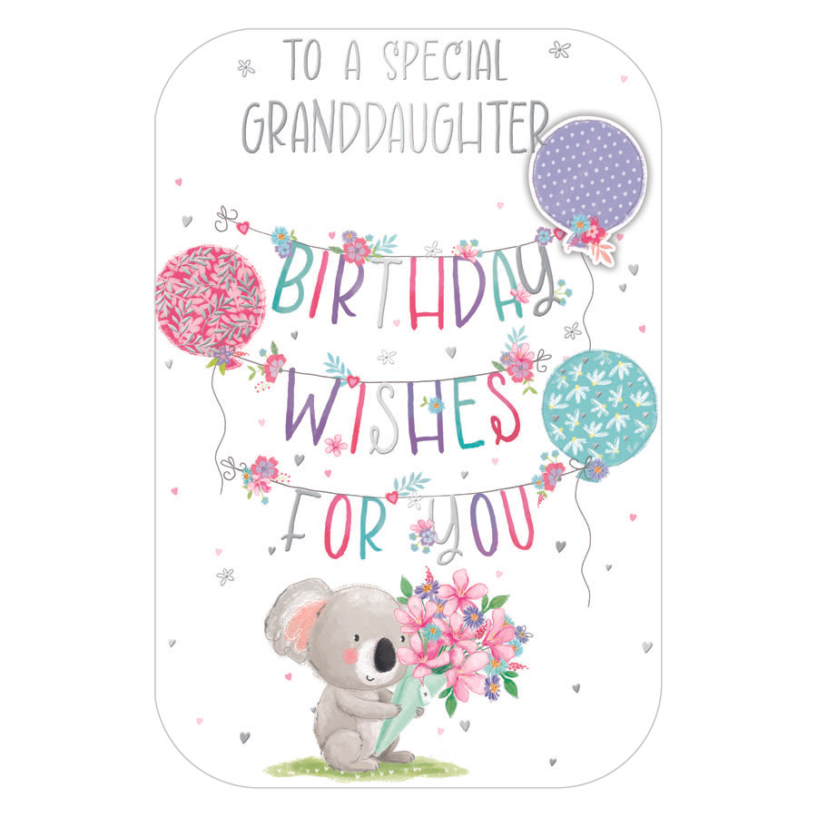 6pk Cards C75 Birthday Granddaughter - Tiger Feet Ireland
