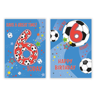12pk Cards C50 Birthday Age 6 - Tiger Feet Ireland