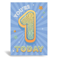 6pk Cards C50 Birthday Age 1 - Tiger Feet Ireland