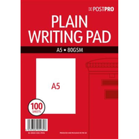 12pk Plain Writing Pad 100 Sheets BGC - Tiger Feet Ireland