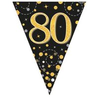 Party Bunting Sparkling 80 Black & Gold - Tiger Feet Ireland