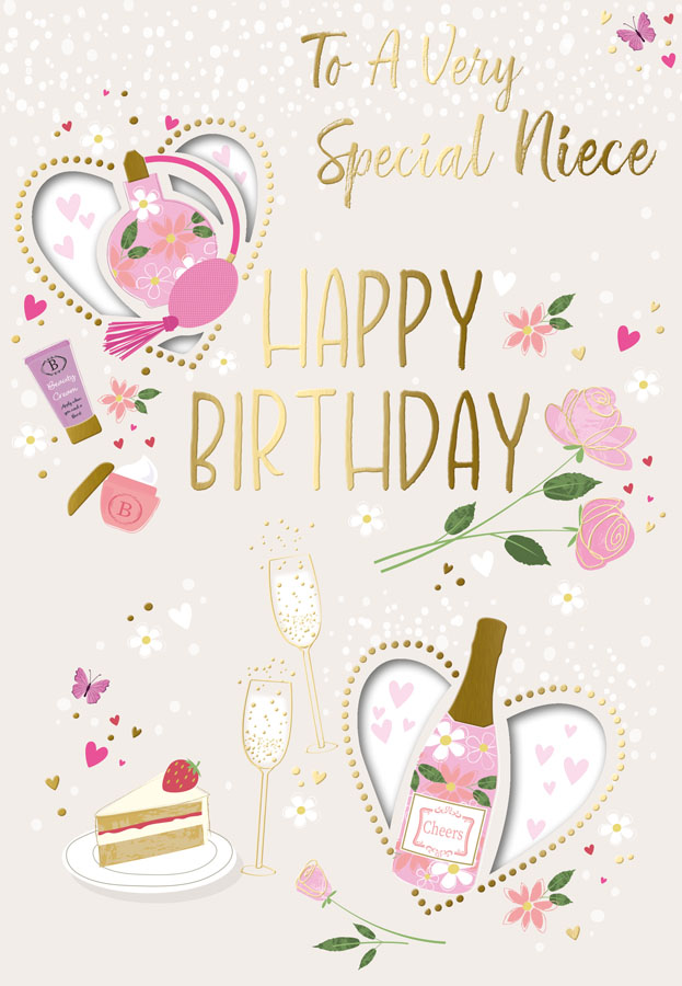 6pk Cards C90 Birthday Niece - Tiger Feet Ireland