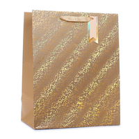 6pk Medium Portrait Gift Bags Gold Sparkle - Tiger Feet Ireland