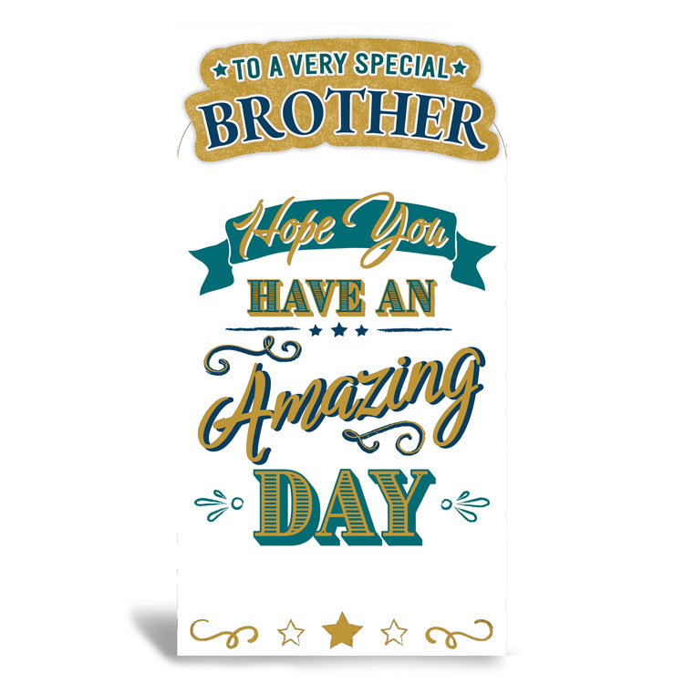 6pk Cards C55 Birthday Brother - Tiger Feet Ireland