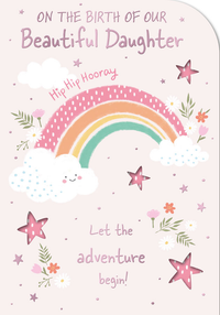 6pk Cards C90 Birth Of Our Daughter - Tiger Feet Ireland