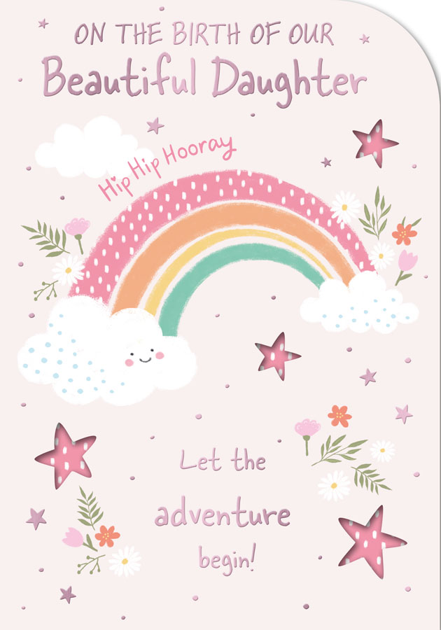 6pk Cards C90 Birth Of Our Daughter - Tiger Feet Ireland